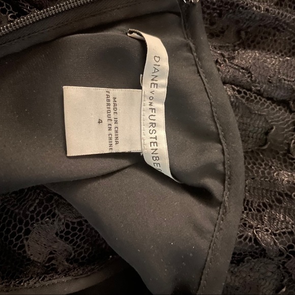 Black Lace Diane Von Furstenberg Dress - Picture 5 of 5
